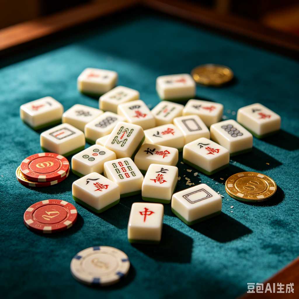 carved pattern mahjong set